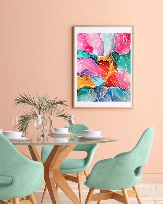 Colorful Abstract Wall Art Print - "New Beginnings"