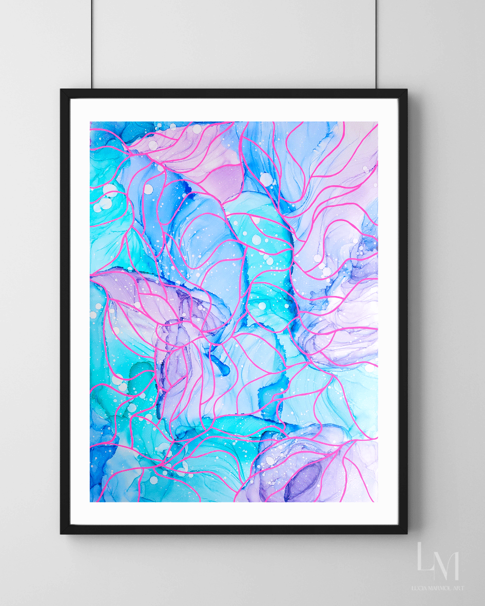 Original Alcohol Ink Abstract Painting | "Distant Memories" | 18"x24"