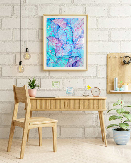 Colorful Abstract Wall Art Print - "Distant Memories"