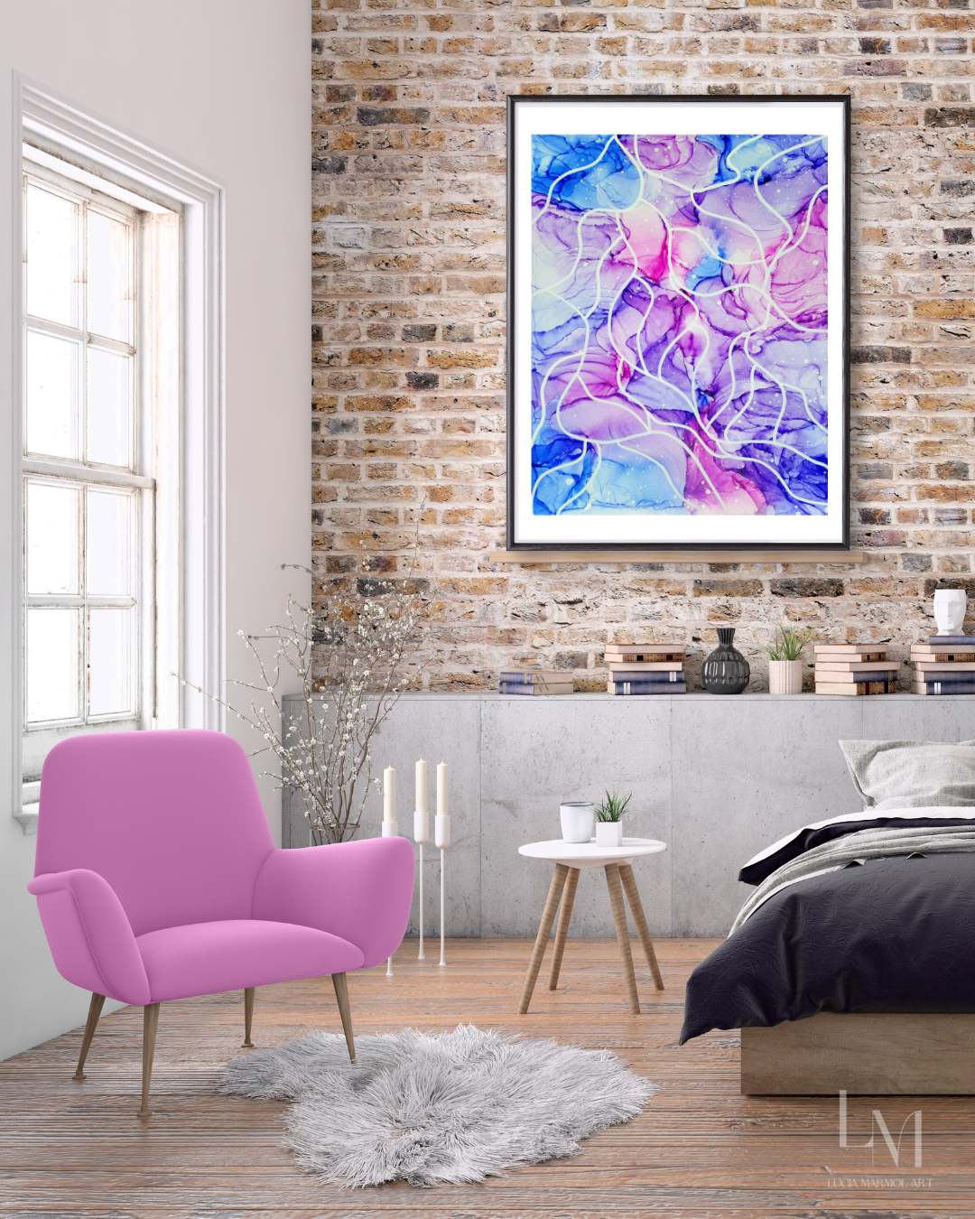Colorful Abstract Wall Art Print - "Serenity"