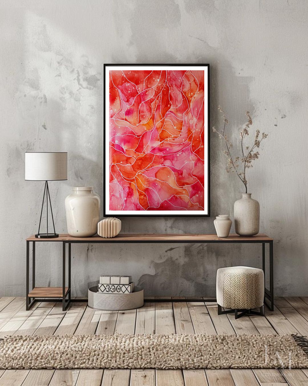 Original Alcohol Ink Abstract Painting | "Bloom (No.1)" | 24"x36"