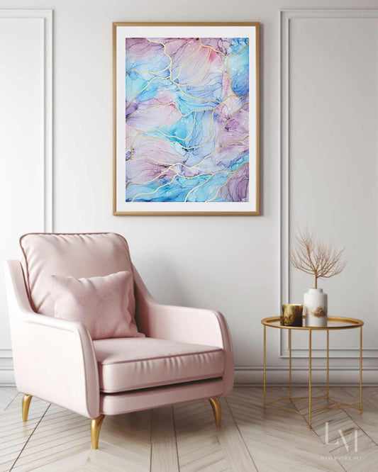 Original Alcohol Ink Abstract Painting | "Pastel Dreams (No.1)" | 18"x24"