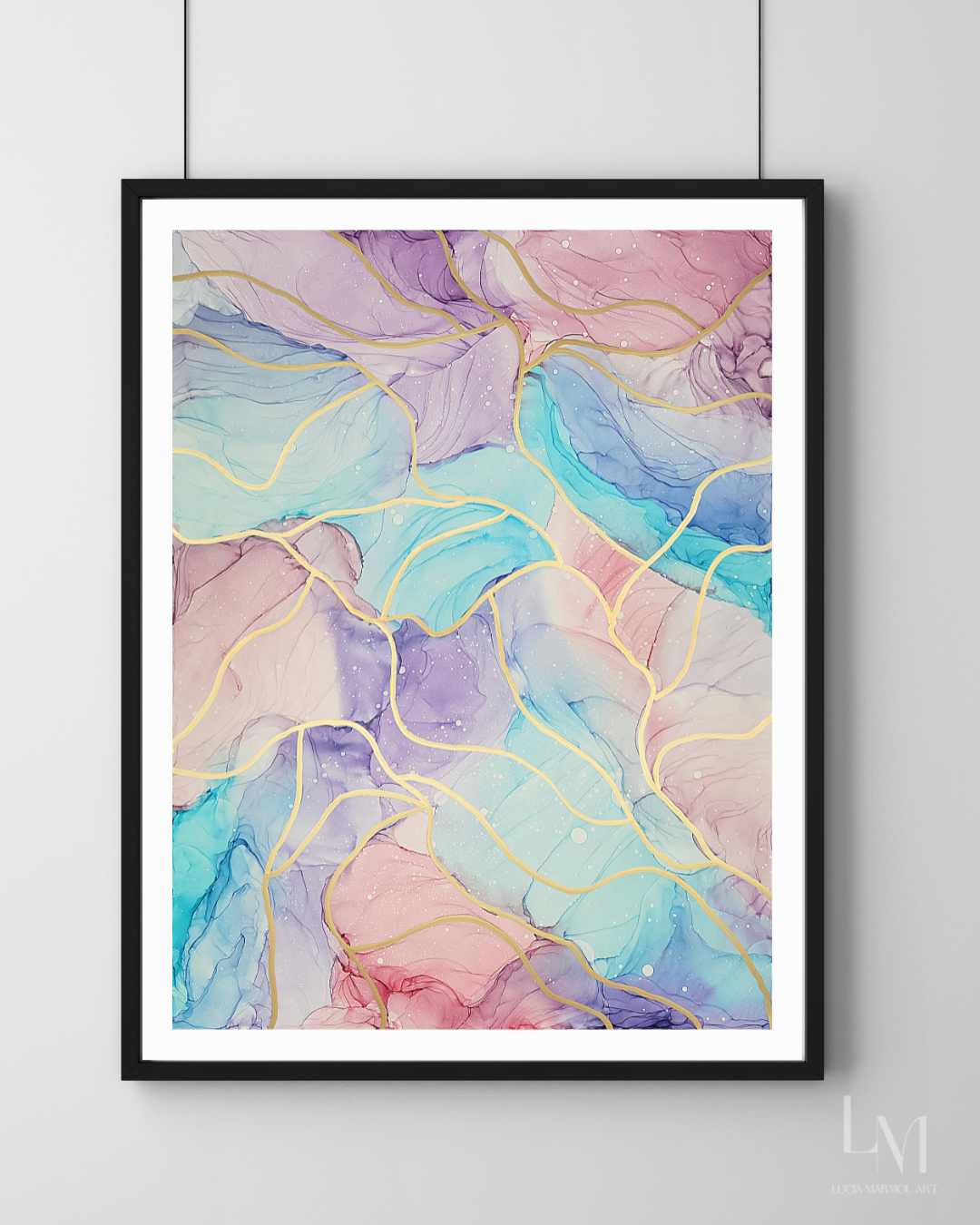 Original Alcohol Ink Abstract Painting | "Pastel Dreams (No.3)" | 18"x24"