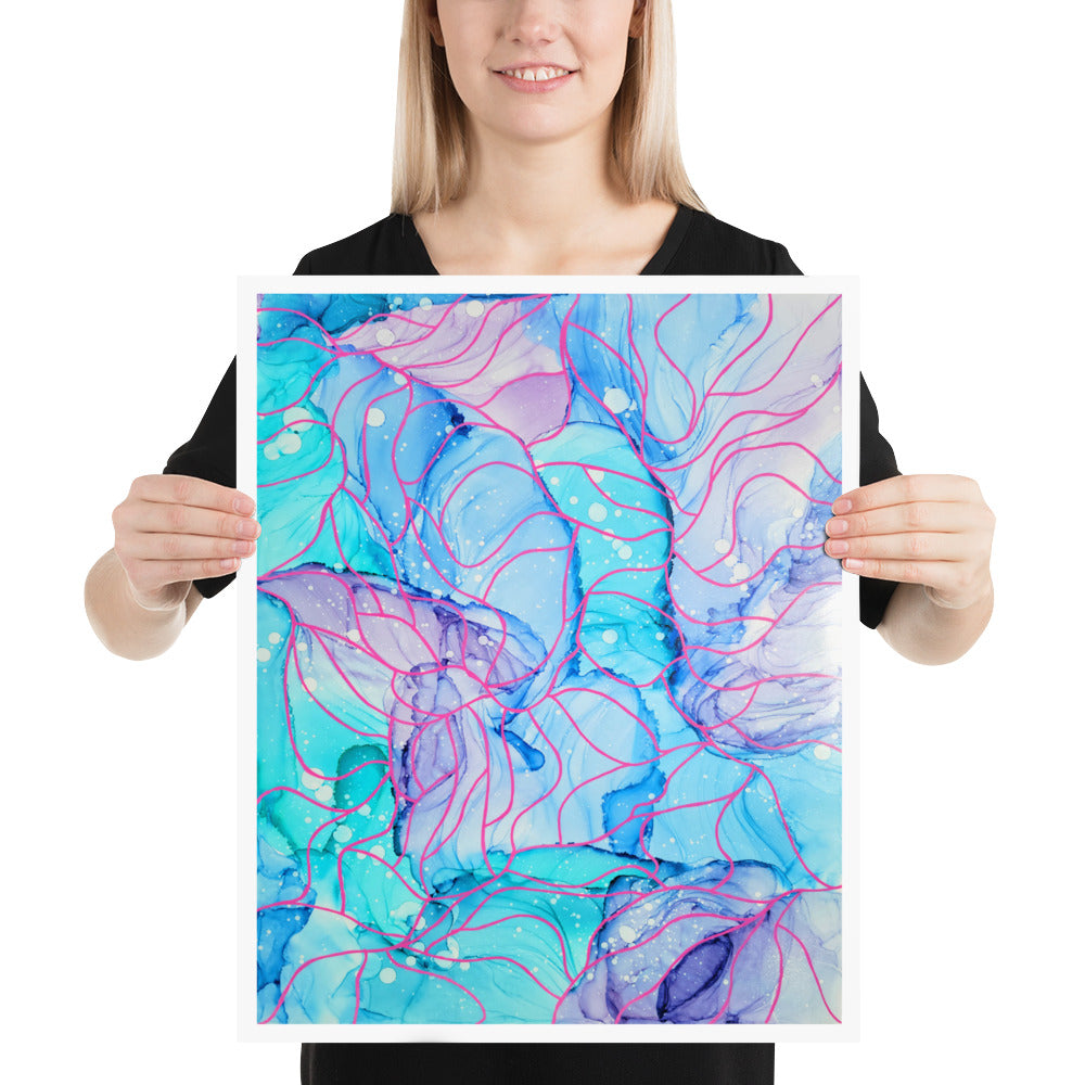 Colorful Abstract Wall Art Print - "Distant Memories"