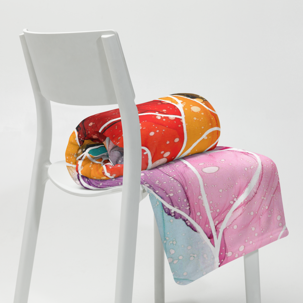 Colorful Throw Blanket - "New Beginnings"