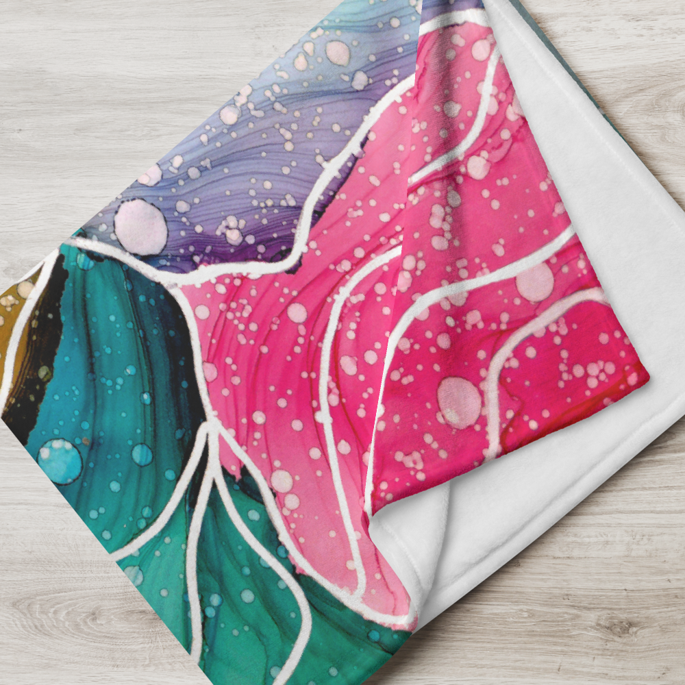 Colorful Throw Blanket - "New Beginnings"