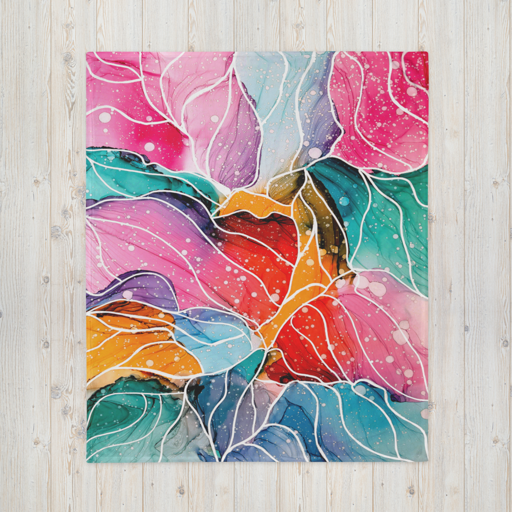 Colorful Throw Blanket - "New Beginnings"