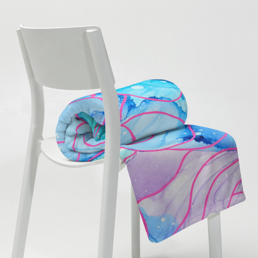 Colorful Throw Blanket - "Distant Memories"