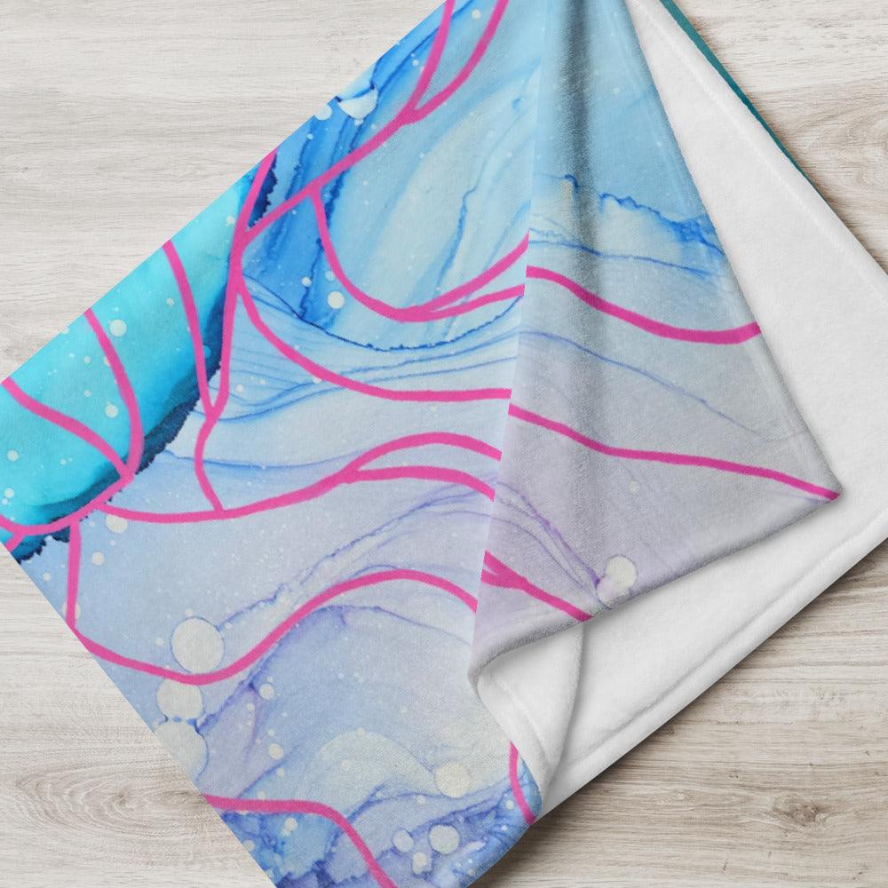 Colorful Throw Blanket - "Distant Memories"
