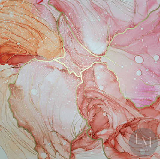 Sacred (Original Alcohol Ink Art)-ON HOLD FOR CUSTOMER - Lucia Marmol Art