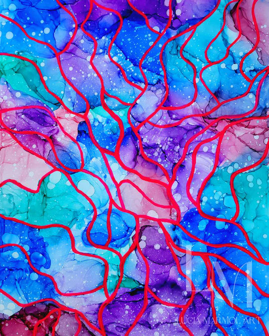 Colorful Abstract Wall Art Print - "A New Song"