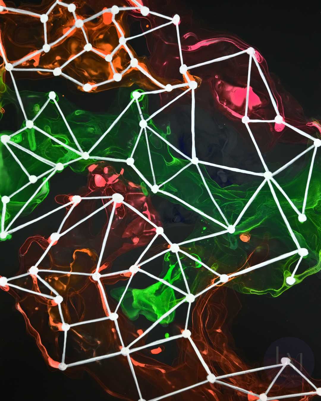 Original Abstract Painting | "Connecting the Dots" | 9"x12"