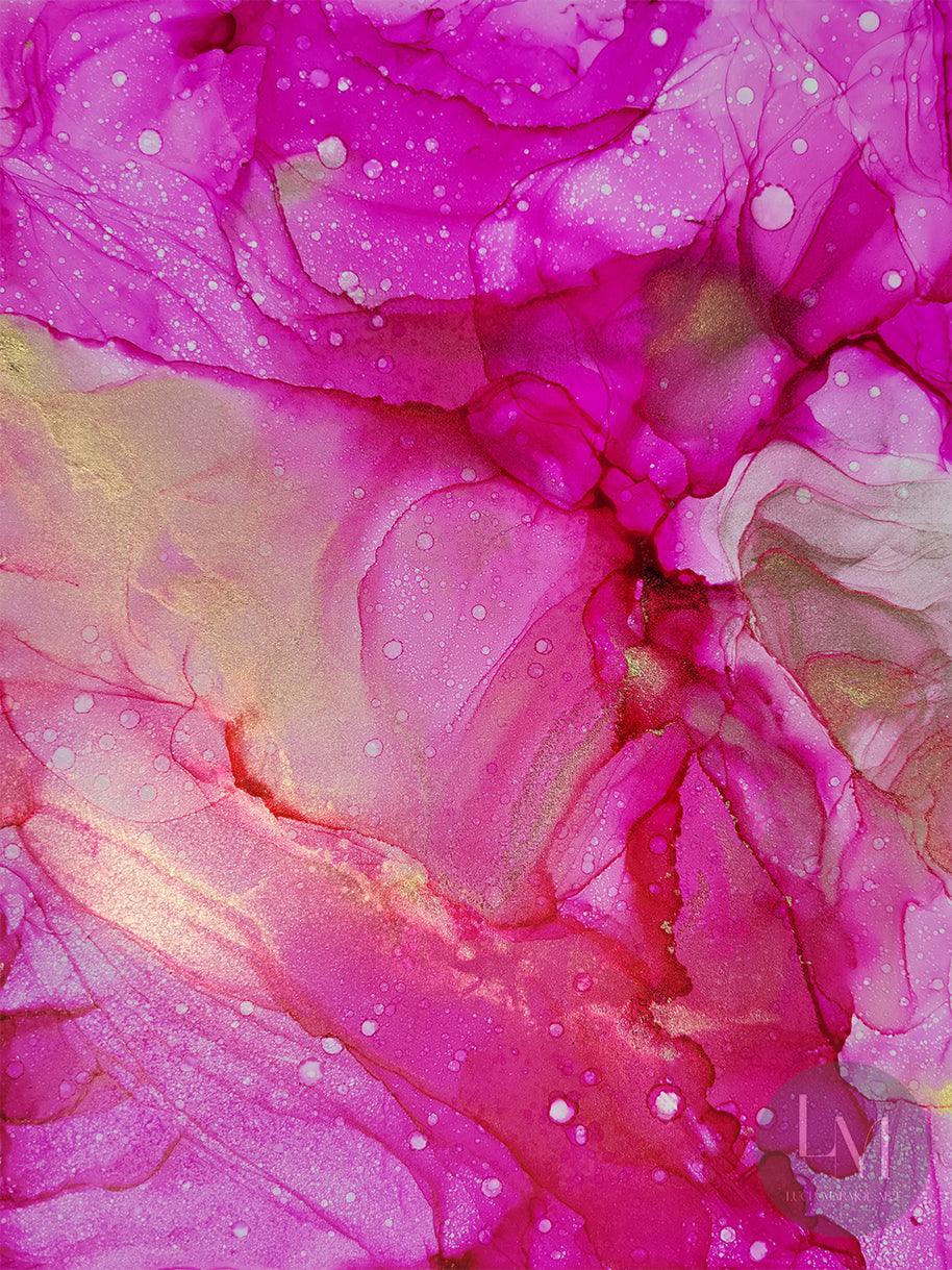 Magenta Summer (Original Alcohol Ink Art) - Lucia Marmol Art