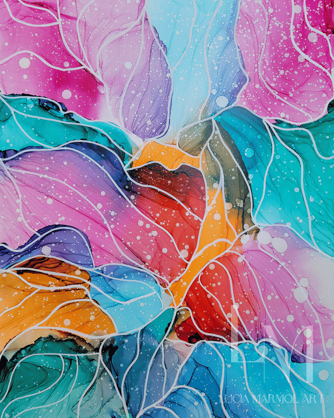 RUMCHE / Abstract paint オールインワン Original Alcohol Ink Abstract Painting | 