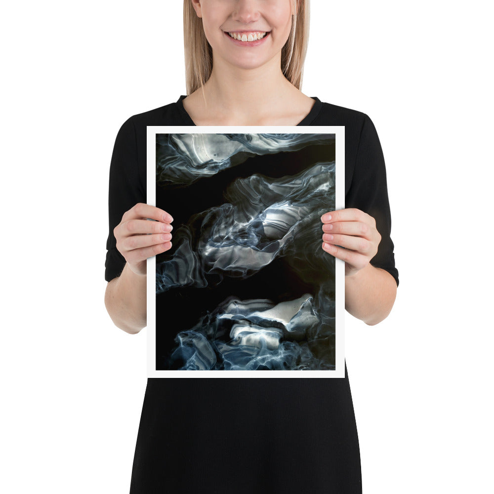 Black and White Abstract Wall Art Print - "Abyss"