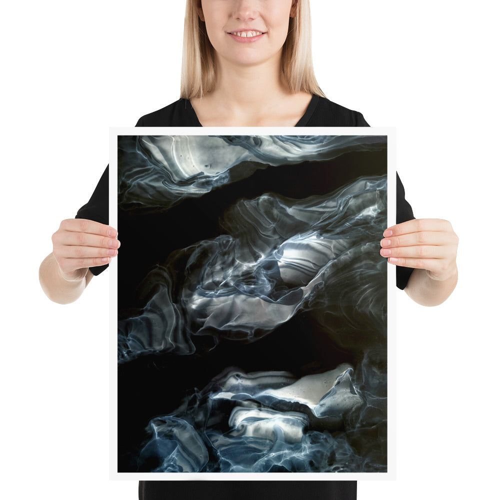 Black and White Abstract Wall Art Print - "Abyss"