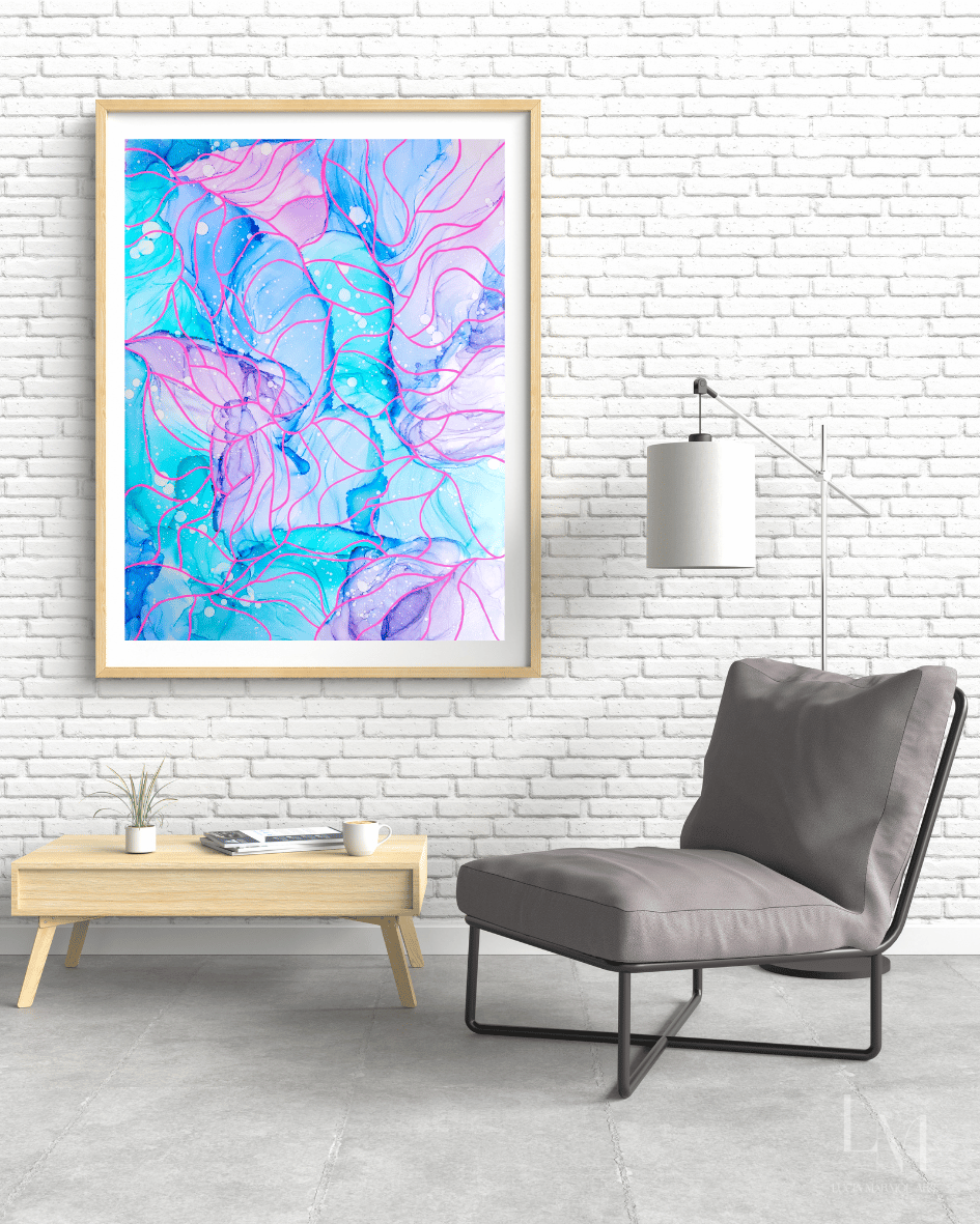 Original Alcohol Ink Abstract Painting | "Distant Memories" | 18"x24"