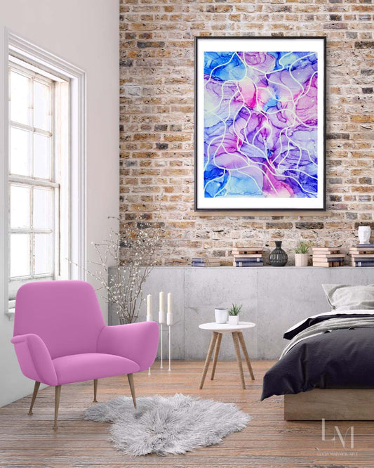 Original Alcohol Ink Abstract Painting | "Serenity" | 18"x24"