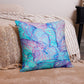 Colorful Throw Pillow Cover - "Distant Memories"