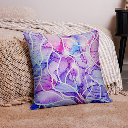 Colorful Throw Pillow Cover - "Serenity"