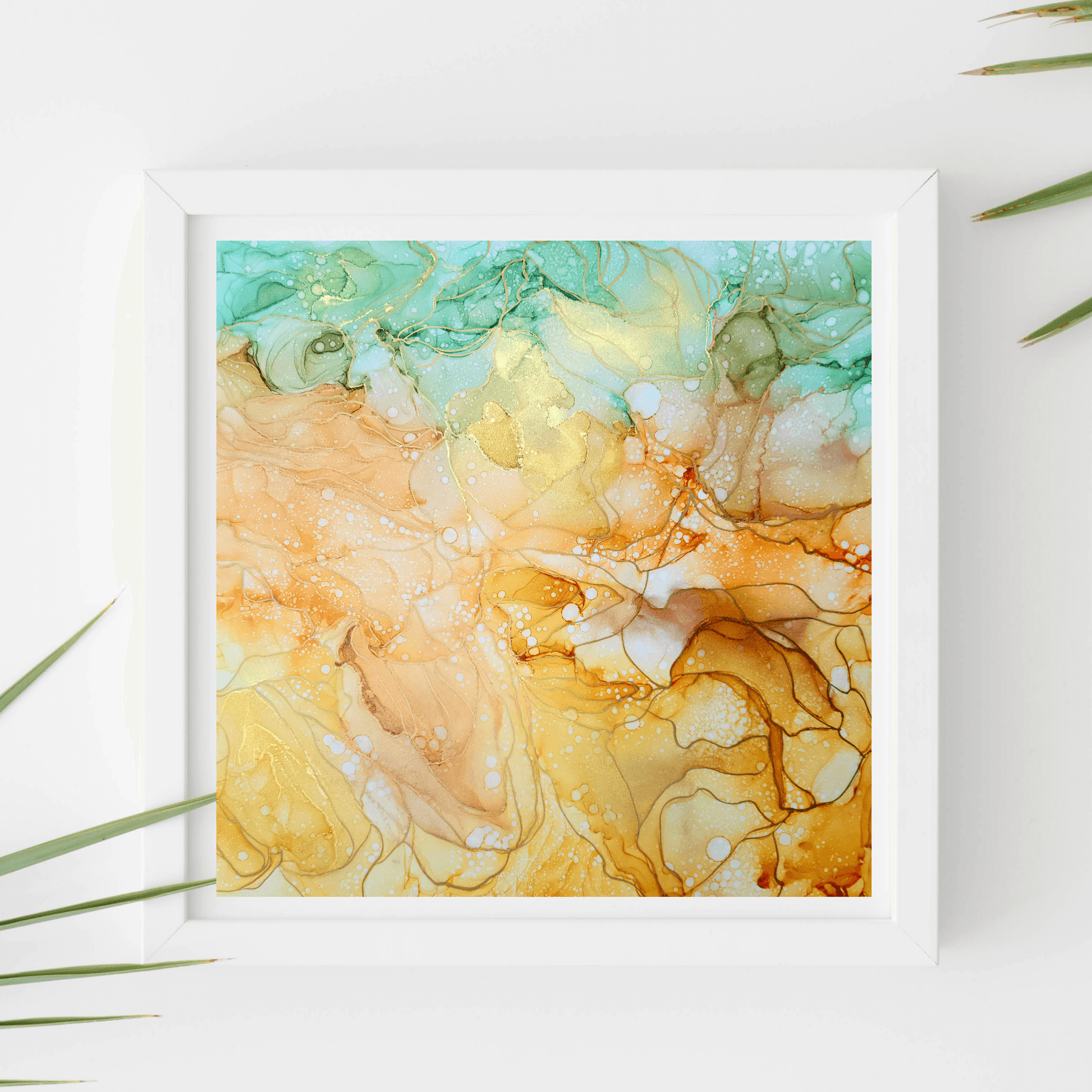 Original Alcohol Ink Abstract Painting | Underwater | 9x12