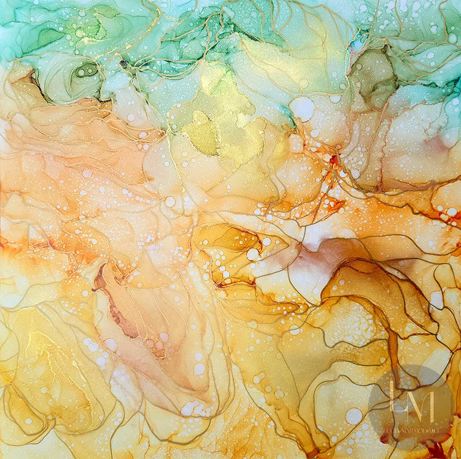 Primavera (Original Alcohol Ink Art) - Lucia Marmol Art