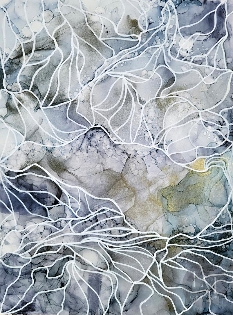 Interwoven (Original Alcohol Ink Art) - Lucia Marmol Art