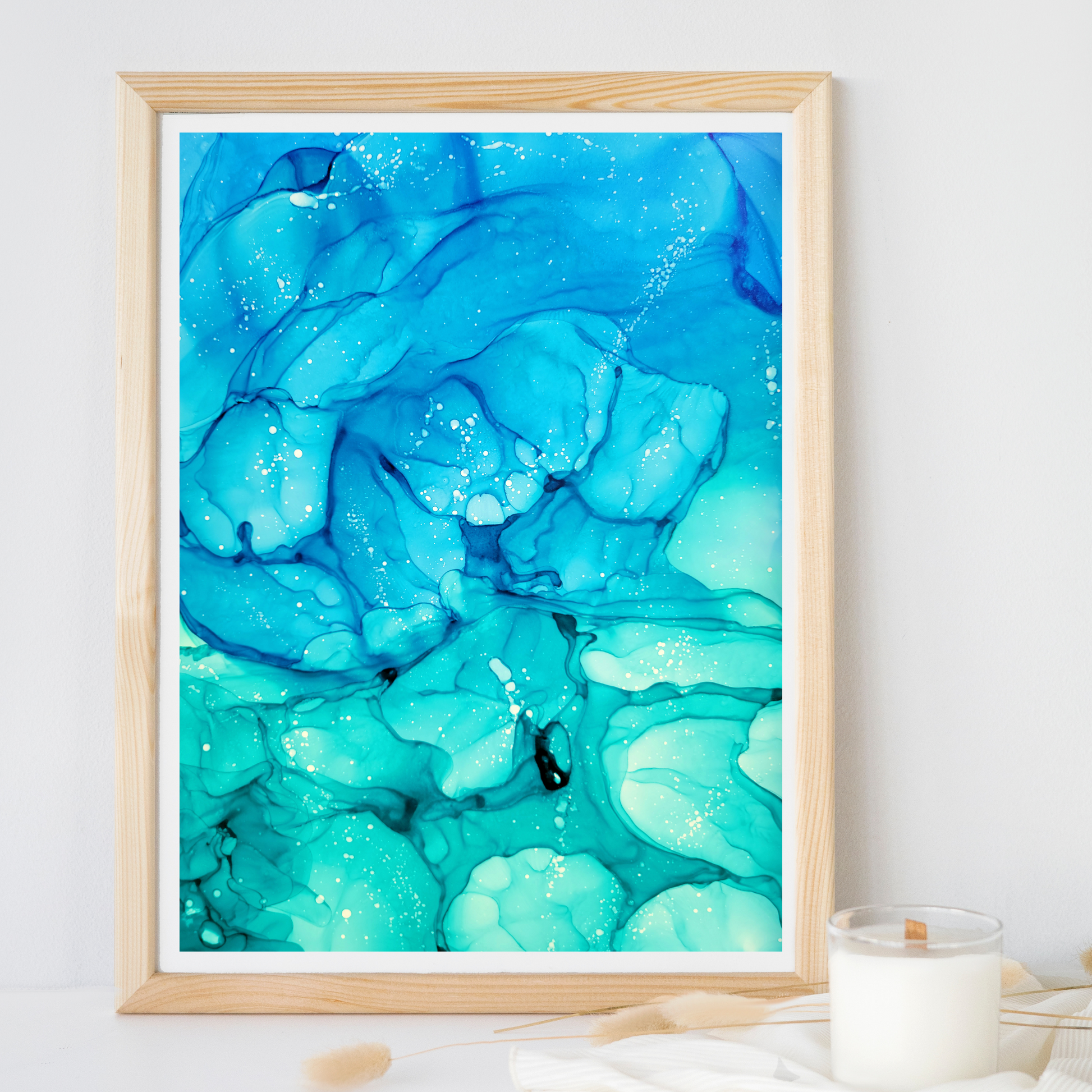 Wall Art Abstract White Gold Bronze Epoxy Resin Geode Resin Art