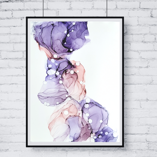 Violet Clouds (Original Alcohol Ink Art) - Lucia Marmol Art